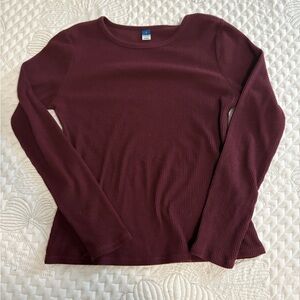Old Navy Red Fitted Long Sleeve Hoodie